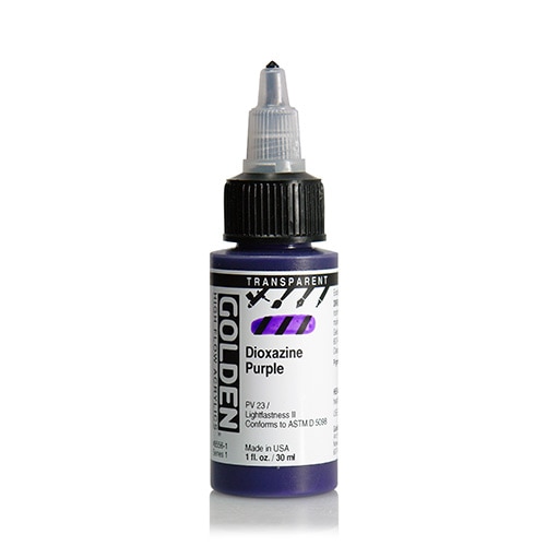 Golden High Flow Acrylic Paint 1oz_Transparent Dioxazine Purple